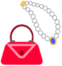 Necklace and handbag